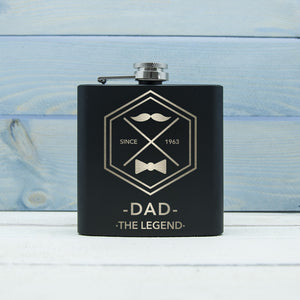 Dad The Legend Personalised Hip Flask