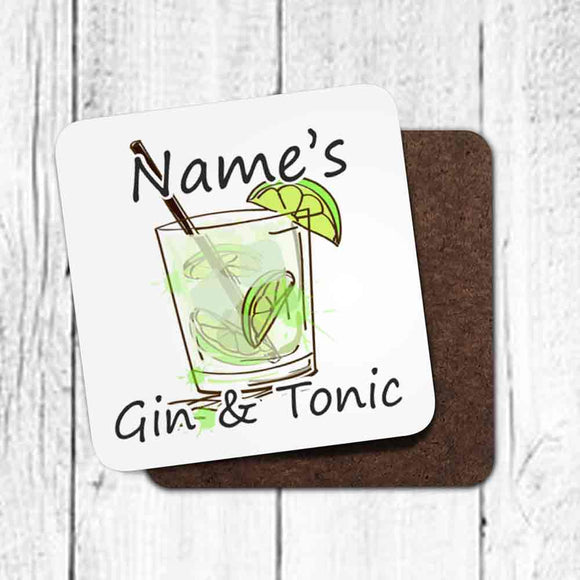 Personalised Gin & Tonic Coaster