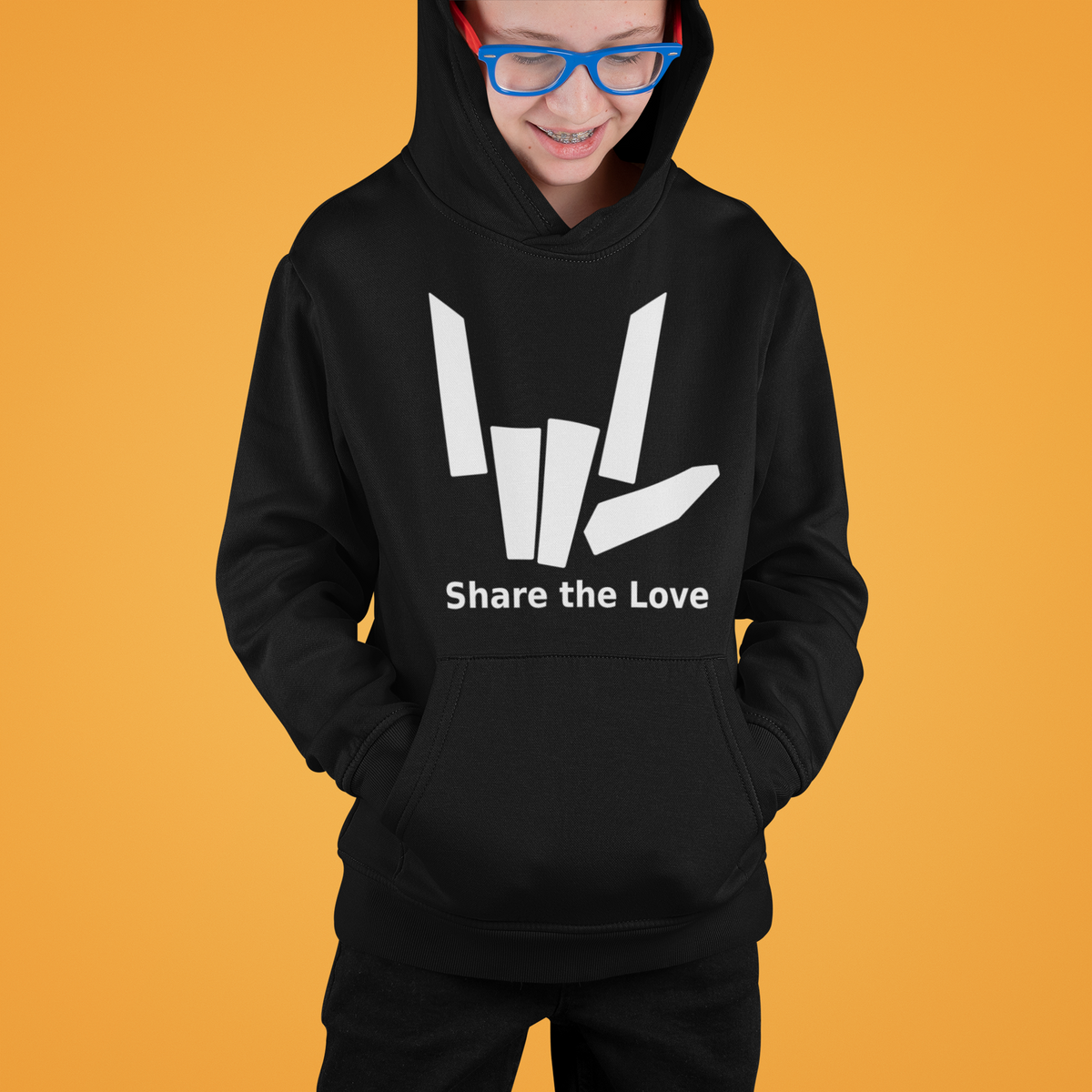 Share the love kids hoodie best sale