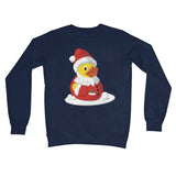 Fun Rubber Duck Santa Crew Neck Sweatshirt