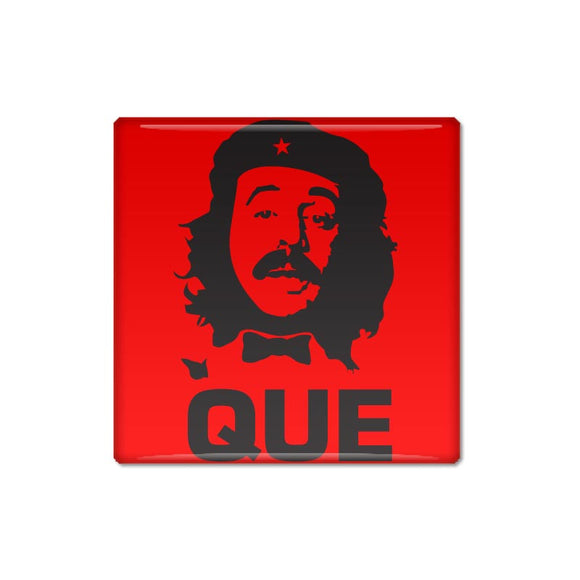 Fun Manuel Que Square Pin Backed Button Badge