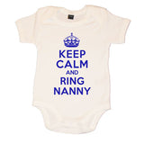 Keep Calm And Ring Nanny Boys Baby Vest