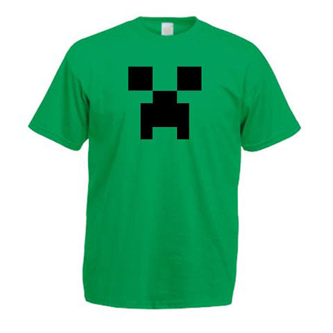 Minecraft Creeper Child Youth T-Shirt Green