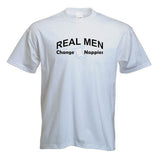 Real Men Change Nappies Fun T-Shirt For Dads