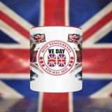 VE Day Celebrate 80 Years Bear Character Mug