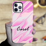 Personalised Pink Abstract iPhone Magsafe Case