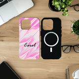 Personalised Pink Abstract iPhone Magsafe Case