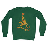 Minimalist Christmas Tree Motif Womens Crew Neck Sweatshirt