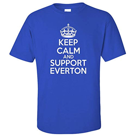 Keep Calm And Support Everton Men's Football Supporter T-Shirt Royal Blue