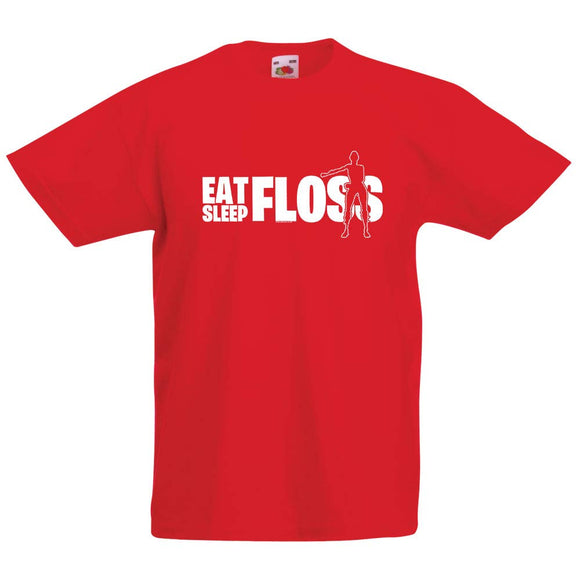 Fornite Eat Sleep Floss Child's Gaming T-Shirt Red