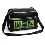 Eat Sleep Mine Retro Style Minecraft Inspired Gamers Shoulder Bag