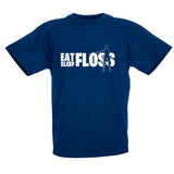 Fornite Eat Sleep Floss Child's Gaming T-Shirt Navy Blue