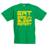 Child's Gamer T-Shirt Eat Game Sleep Repeat