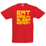 Child's Gamer T-Shirt Eat Game Sleep Repeat