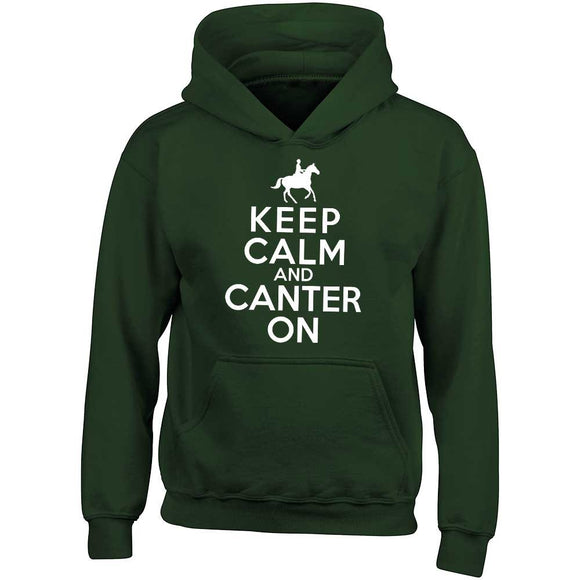 Keep Calm And Canter On Child's Horse Motif Hoodie
