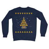 Fun Pizza Christmas Tree Christmas Sweatshirt Crew Neck Sweatshirt