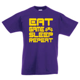 Child's Gamer T-Shirt Eat Game Sleep Repeat