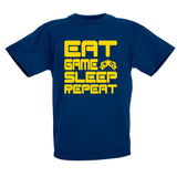 Child's Gamer T-Shirt Eat Game Sleep Repeat