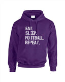 Eat Sleep Football Repeat Unisex Adults Hoodie