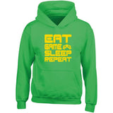 Eat Game Sleep Repeat Child's Gamer Gaming Hoodie