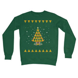 Fun Pizza Christmas Tree Christmas Sweatshirt Crew Neck Sweatshirt