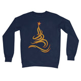 Minimalist Christmas Tree Motif Womens Crew Neck Sweatshirt