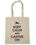 Keep Calm and Canter On Horse Riding Tote Shopping Bag