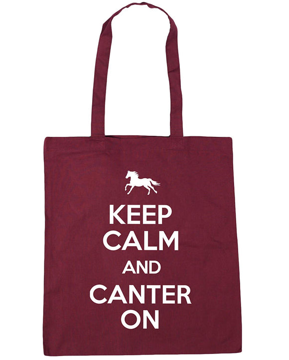 Keep Calm and Canter On Horse Riding Tote Shopping Bag