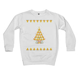 Fun Pizza Christmas Tree Christmas Sweatshirt Kids Sweatshirt