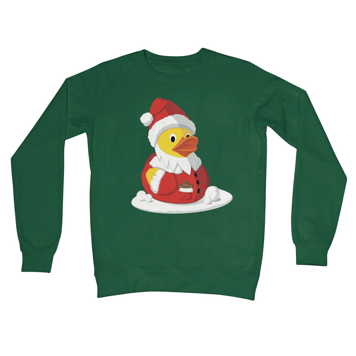 Fun Rubber Duck Santa Crew Neck Sweatshirt Doodleman