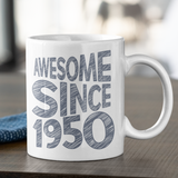 Awesome Since Year Of Birth Fun Sketch Text Mug