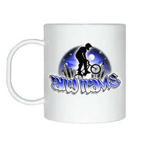 BMX Cityscape Personalised Smash Proof Mug