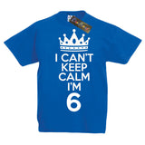 I Can't Keep Calm I'm 6 Birthday T-Shirt