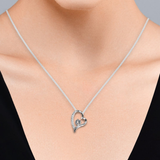 To Me You Are The World Eternal Heart Necklace