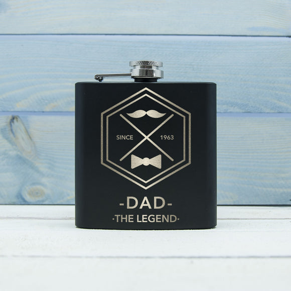 Dad The Legend Personalised Hip Flask