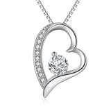 To Me You Are The World Eternal Heart Necklace