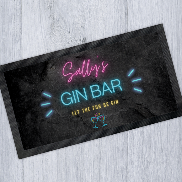 Artylicious personalizzato gin (Eat Sleep gin) etichetta nero bar Mat runner Counter Mat Artylicious personalizzato gin (Eat Sleep gin) etichetta nero bar Mat runner Counter Mat