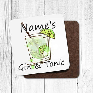 Personalised Gin & Tonic Coaster