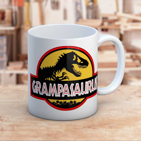 Grampasaurus Jurassic Themed Dinosaur Gift Mug For Gramps