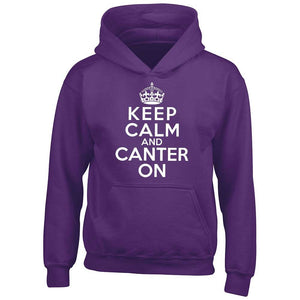 Keep Calm and Canter On Crown Motif Child's Hooded Top