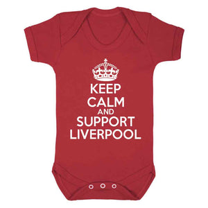 Keep Calm And Support Liverpool Baby Vest