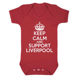 Keep Calm And Support Liverpool Baby Vest