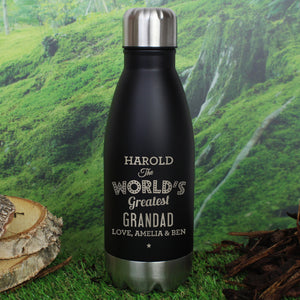 The World's Greatest Grandad Personalised Travel Bottle Gift 