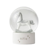 Personalised Glitter Snow Globe Rocking Horse