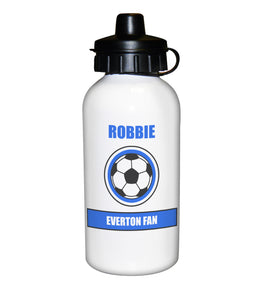 Football Fan Personalised Royal Blue Design Drinks Bottle