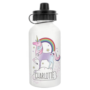 Personalised Pretty Unicorn Design Drinks Bottle