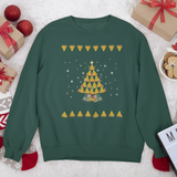 Fun Pizza Christmas Tree Christmas Sweatshirt Kids Sweatshirt