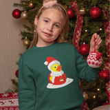 Fun Rubber Duck Santa Kids Sweatshirt