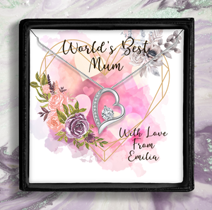 World's Best Mum Eternal Heart Necklace