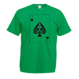 Ace of Spades Playing Card Motif T-Shirt